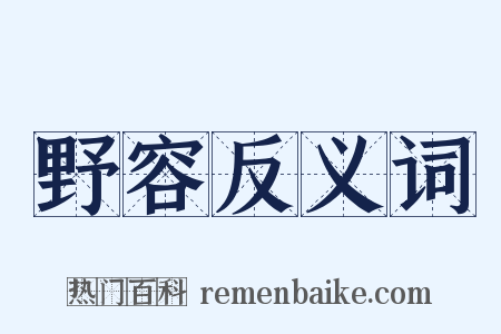 野容反义词是什么意思的图片